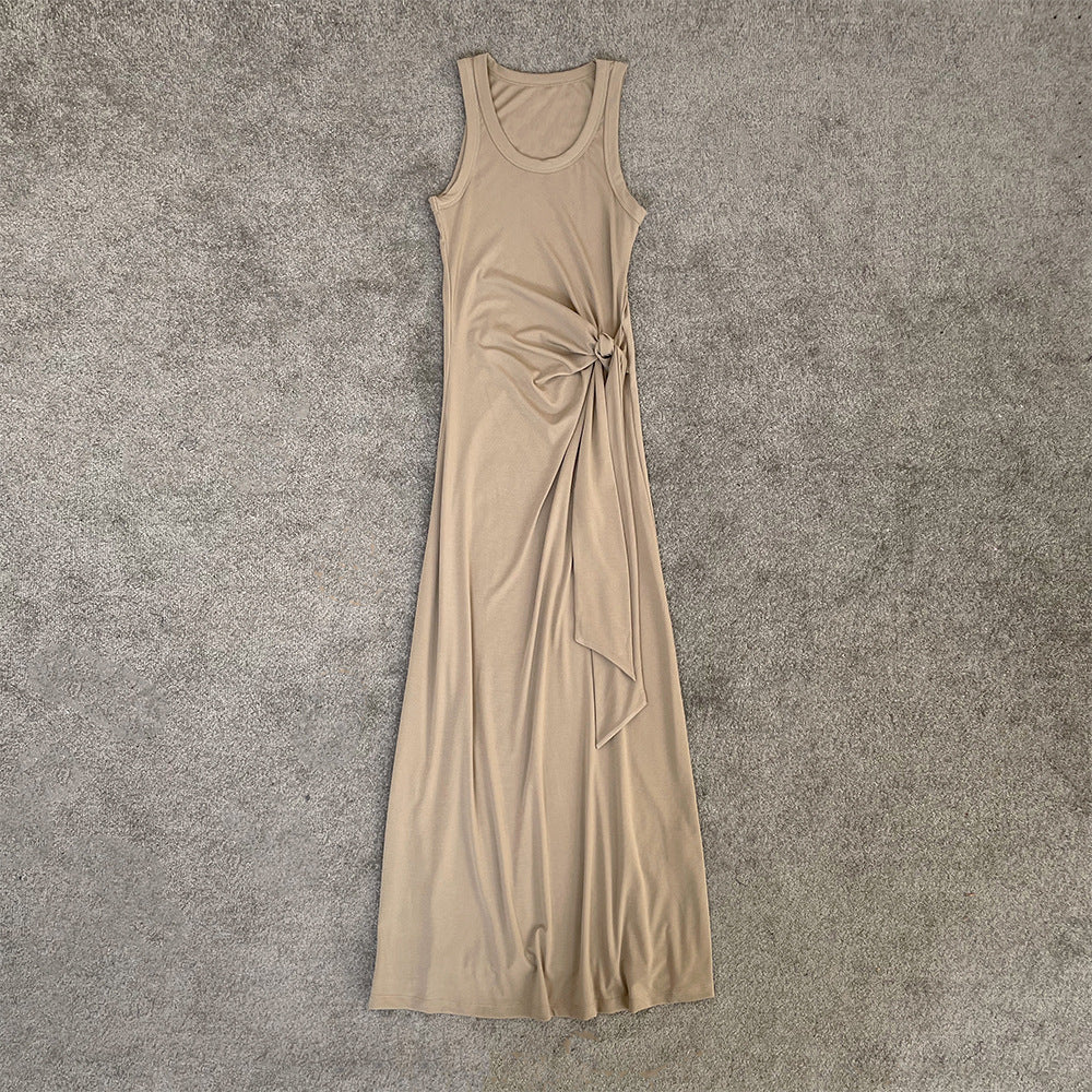 Capsule series strap vest dress slimming fake two-piece long skirt women's wear