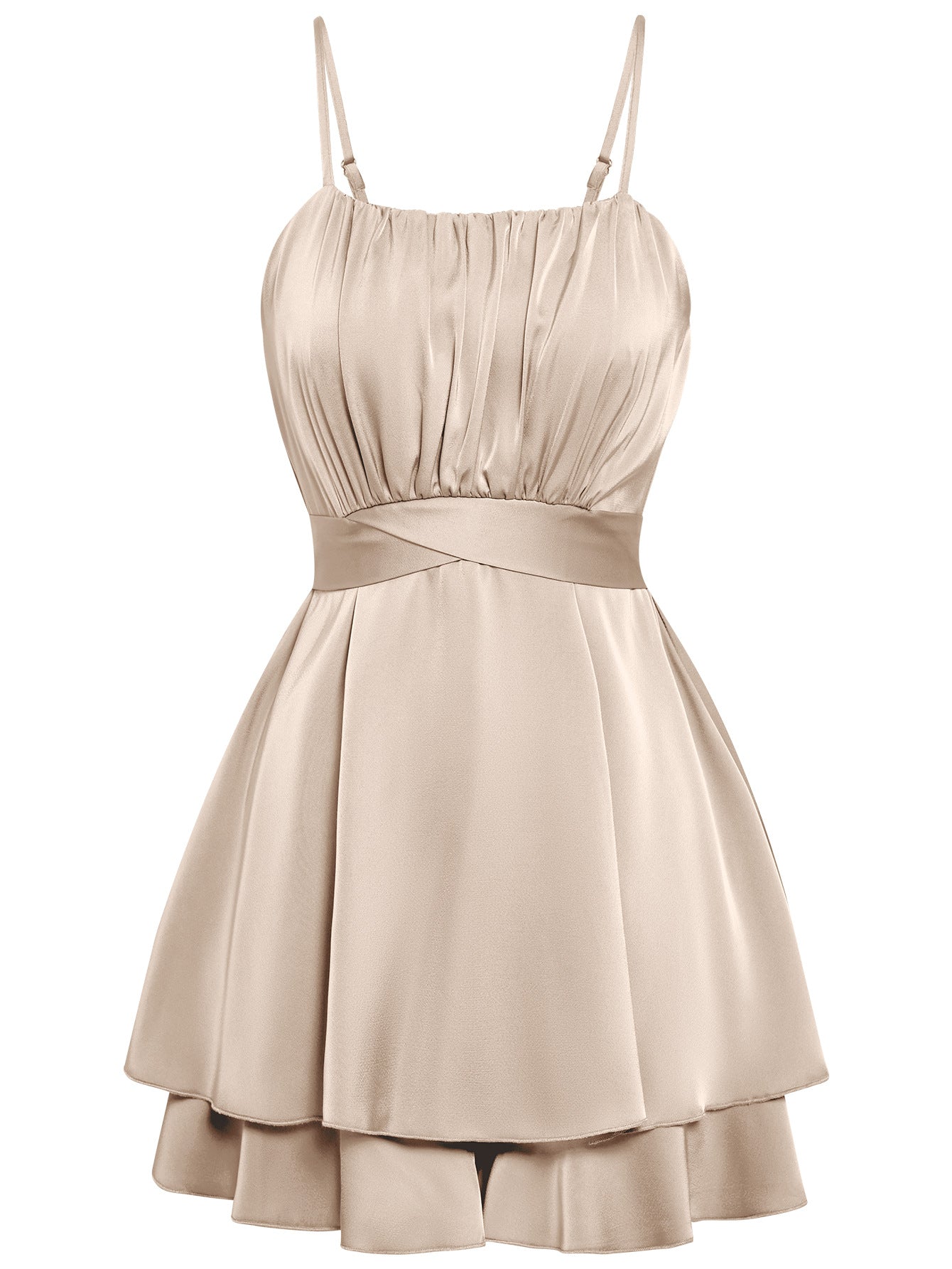 Spring And Summer New Casual Solid Color Suspender Waist Collection Jumpsuit For Women