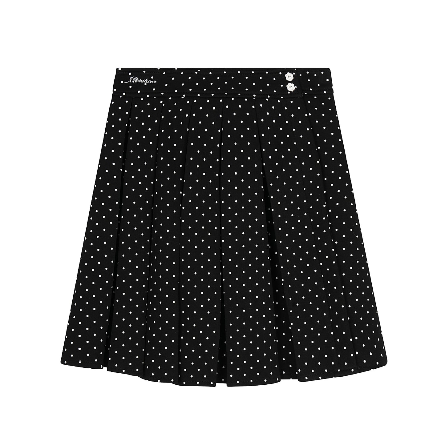 Double layered I-shaped pleated Gray series pleated skirt for women