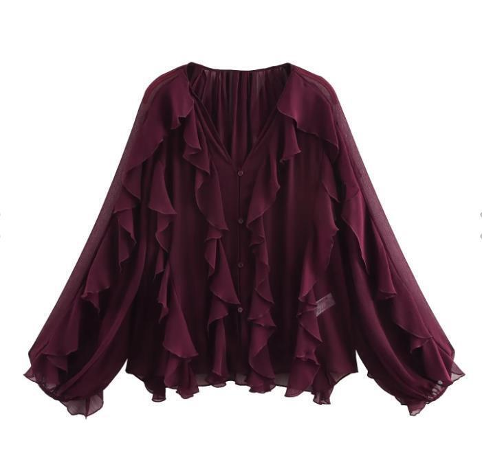 Chic Layered Decorative Shirt Women's Fashion Style Casual Top