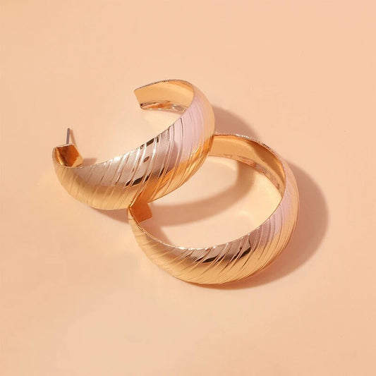 Metal Textured Post Earrings For Women Classic Fashion Jewelry Holiday Accessories Punk Hot Sale Party Gifts