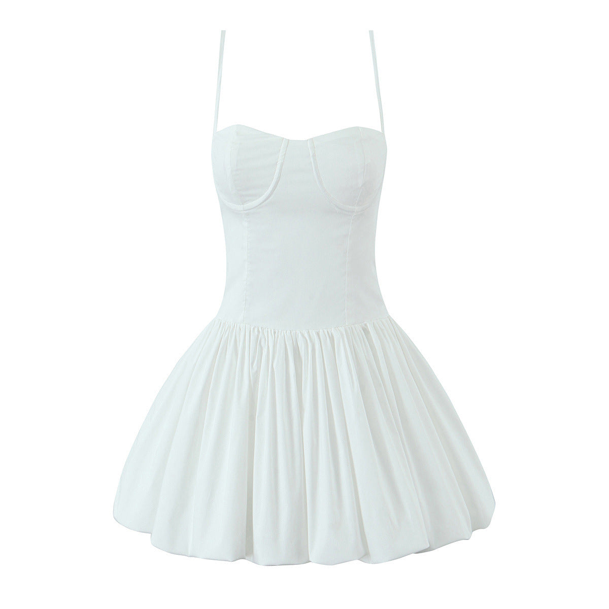 Steel collection waist A-line fluffy short skirt for women