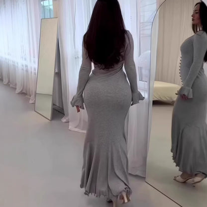 Long Sleeve Maxi Dress Casual Sexy Chic Dress