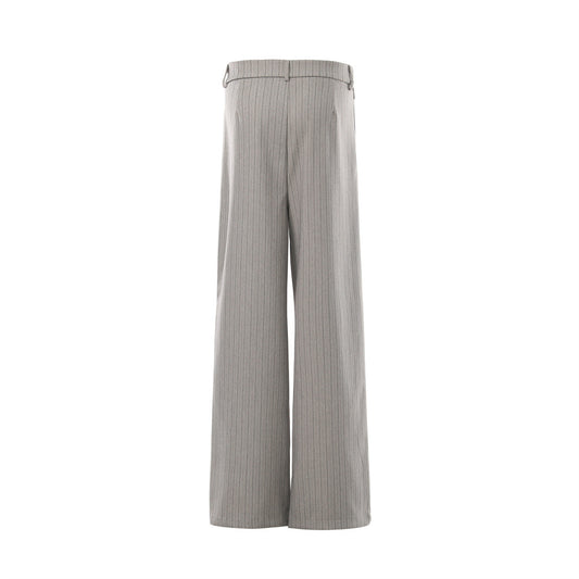 Vertical striped casual trousers