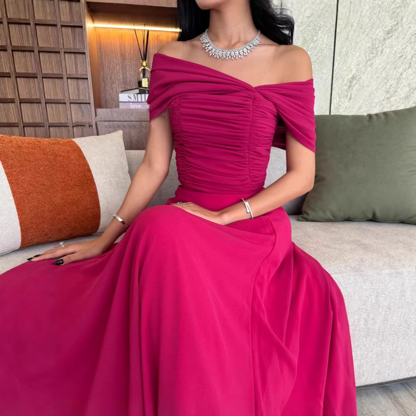 Elegant Wedding Dress with Pleats for WomenFashionable Formal Dress