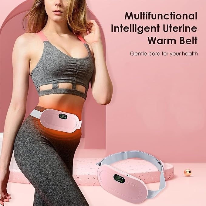 Portable Heated Massage Belt - Electric Warming Comfort Wrap | 3 Heat Levels & 4 Massage Modes