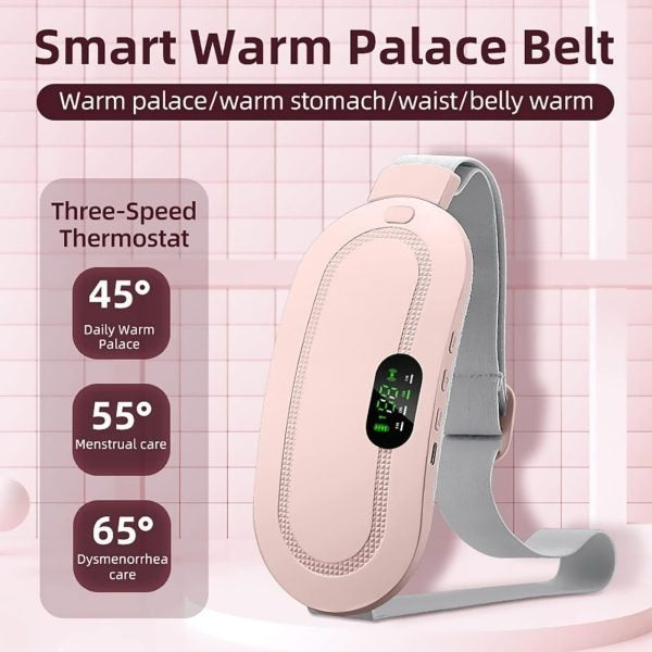Portable Heated Massage Belt - Electric Warming Comfort Wrap | 3 Heat Levels & 4 Massage Modes