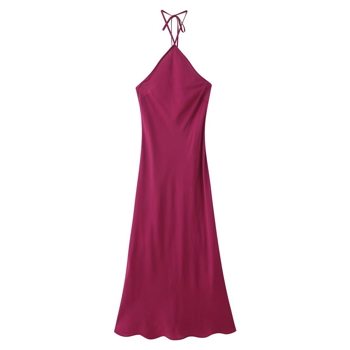 Summer European and American Fashion Casual Linen Strap Dress for Women