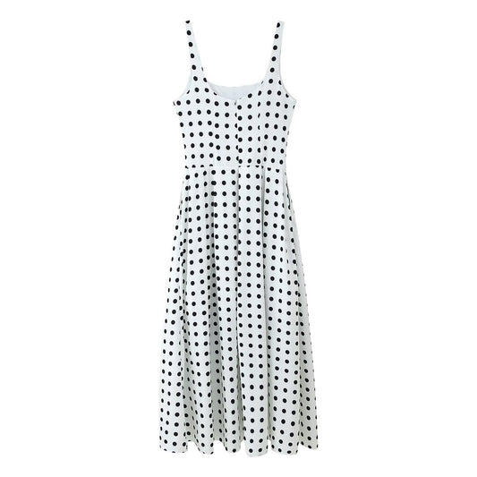 Women's clothing European and American storm points waist collection suspender dress