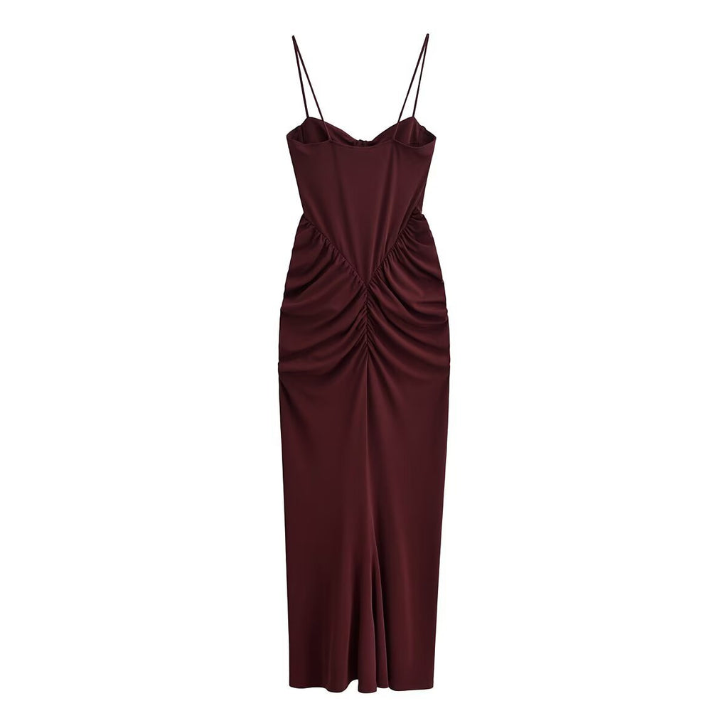 Wrinkled corset dress for women in summer