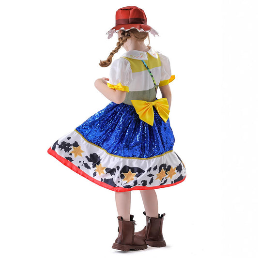 Cute Toy Story Jessie Cosplay Dress for Kids Party GownChildren's Formal Wear Performance Costume