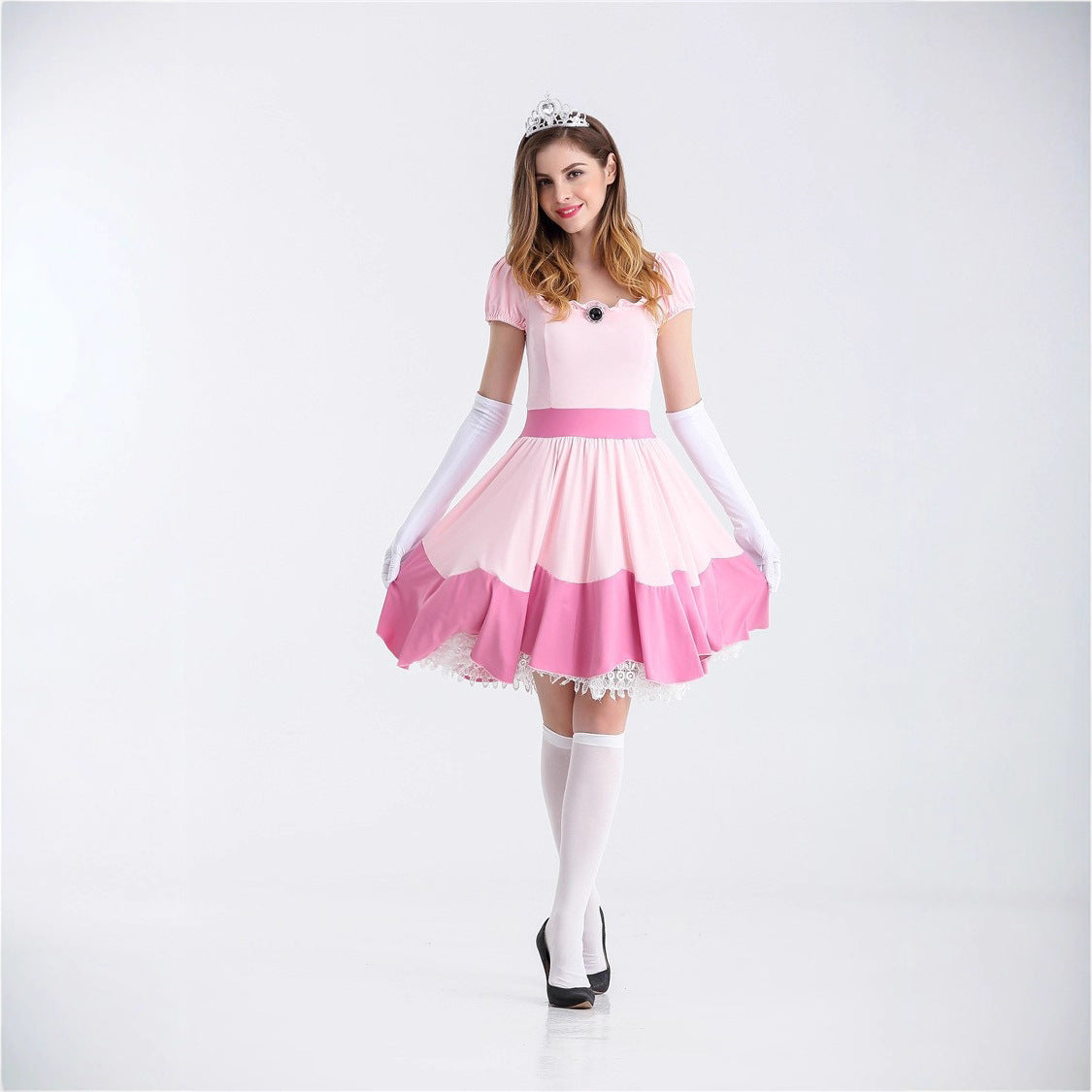 Pink Princess Peach Party Princess Costume Performance Wear