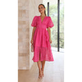 Fashionable Multi-color Lantern Sleeve Dress for Women - Casual and Party Wear