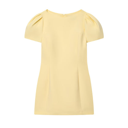 Chic Pleated Mini Dress for Women Casual Dress