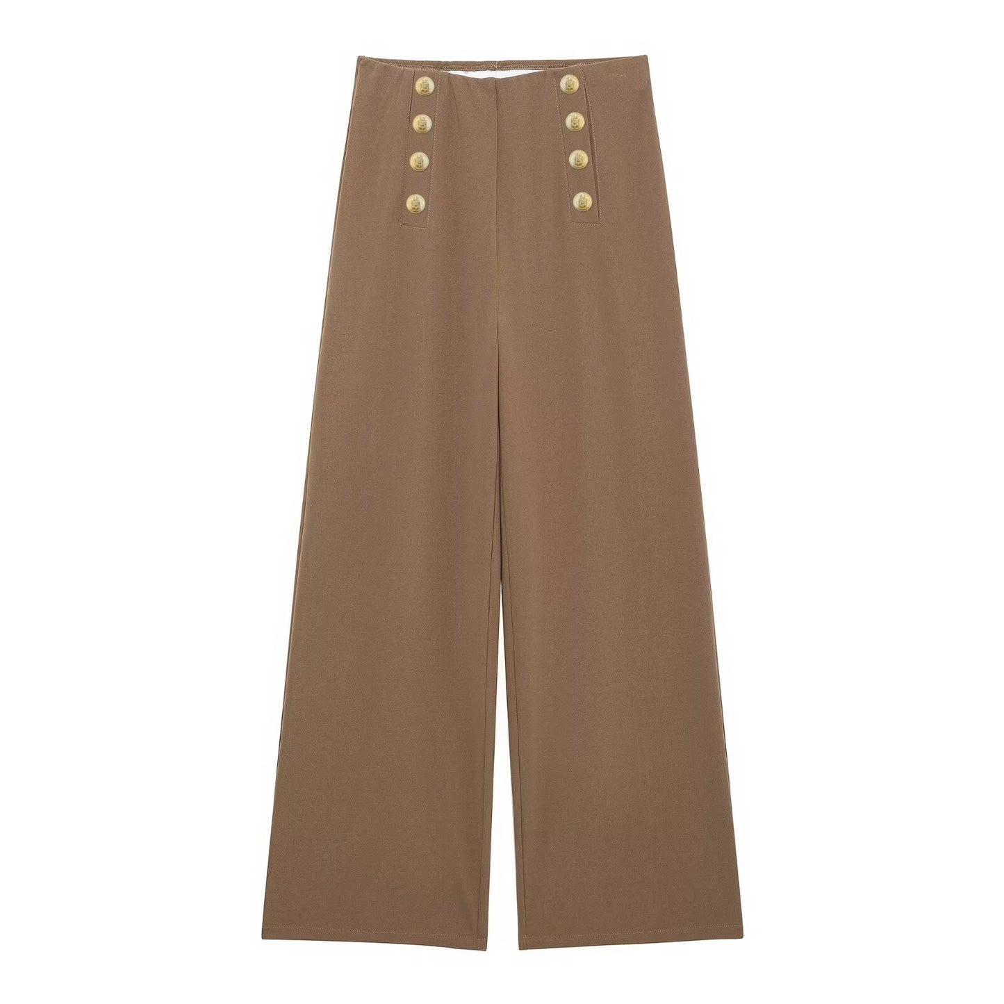 Fashionable and casual front buckle casual pants
