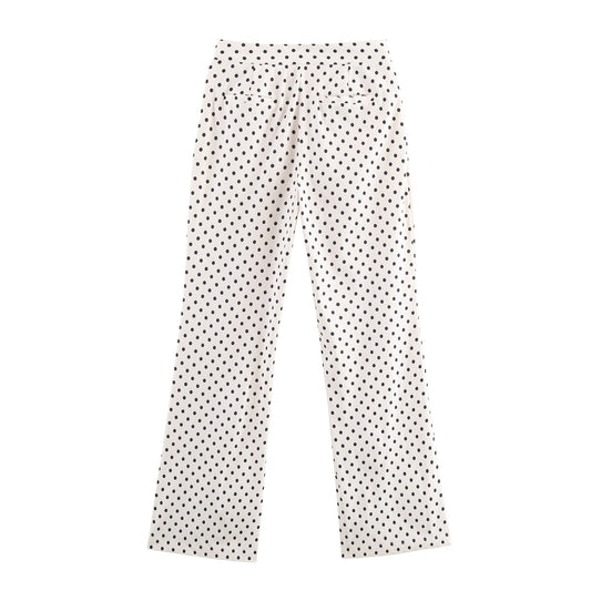 Casual polka dot printed casual suit pants