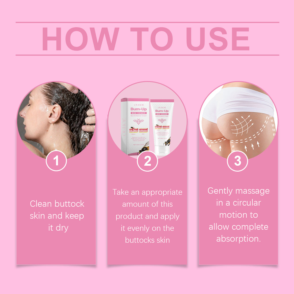 Ouhoe Bee Venom Buttock Firming Cream Beauty Firming Care Cream To Improve Skin Elasticity, Buttock Care And Shape