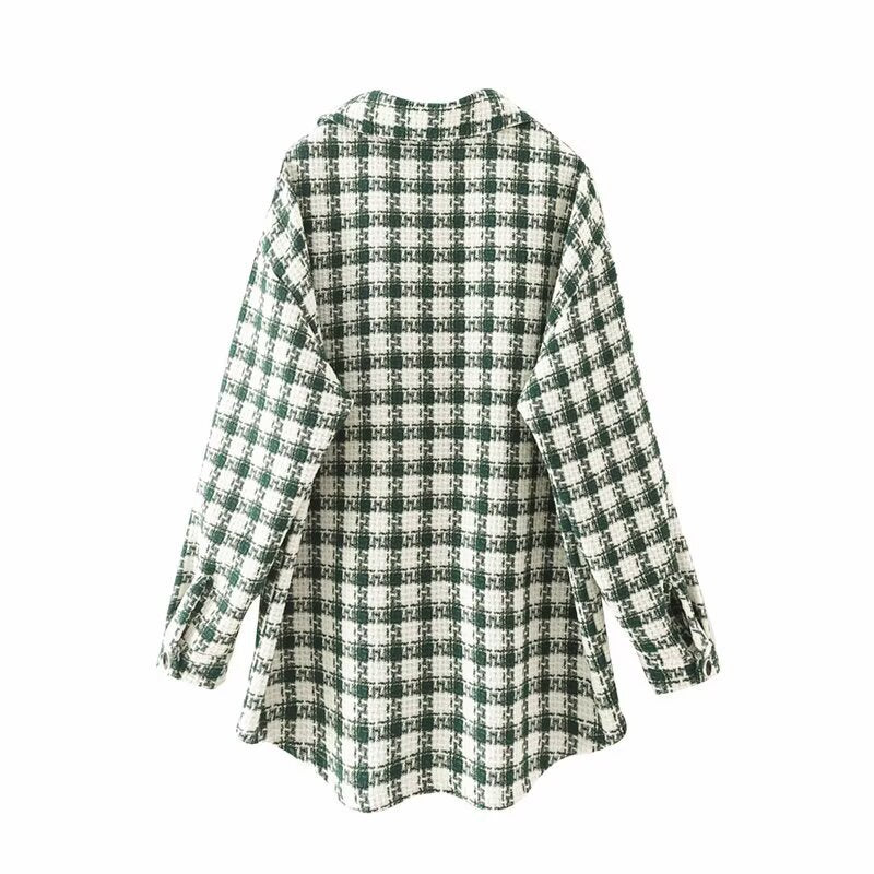 Chic Casual Checkered Blazer for Women  Fashionable VersatileStyle Outerwear