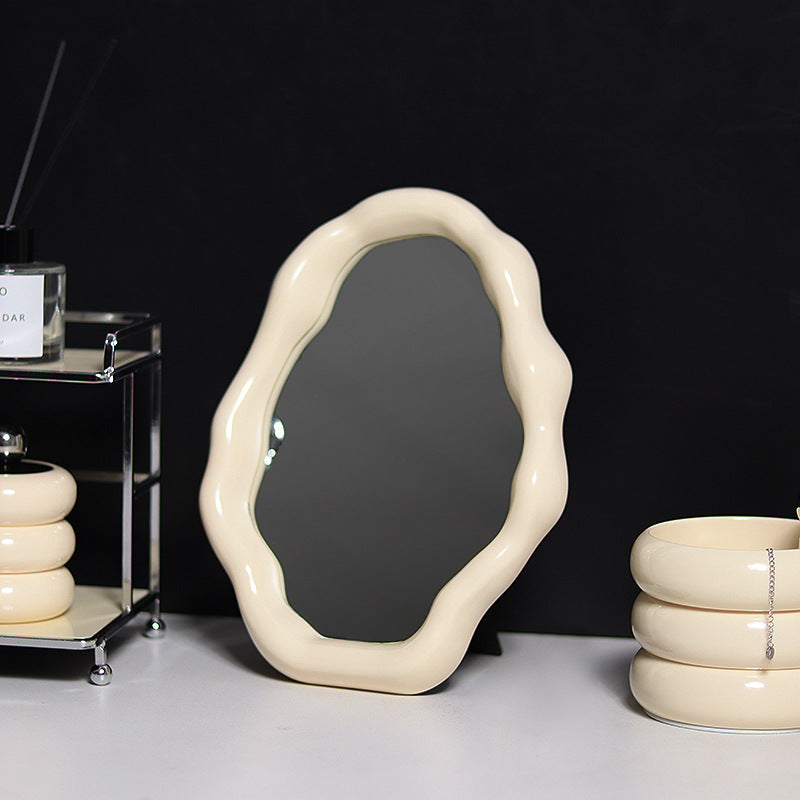 Cloud Irregular Makeup Mirror Desktop Storage Box