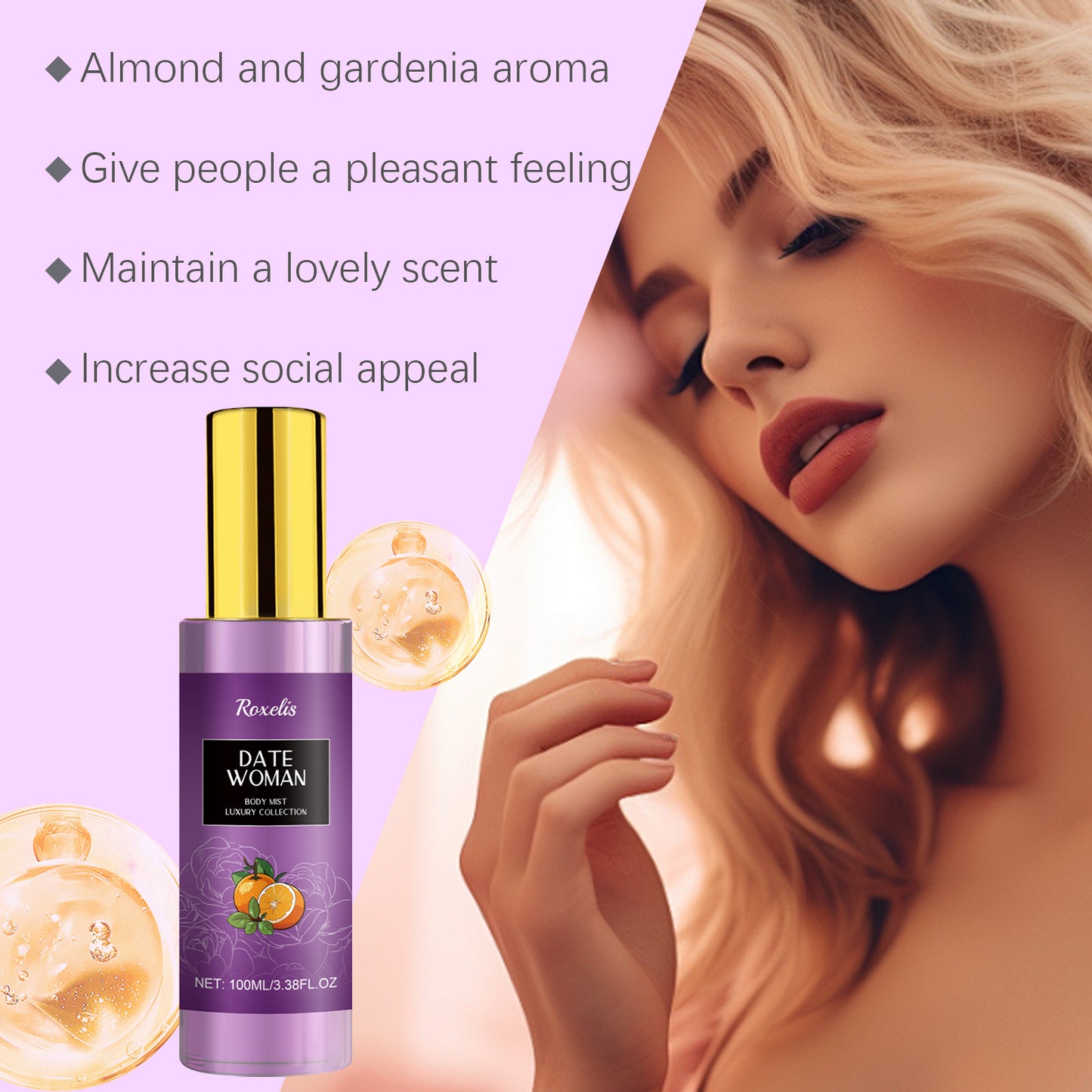سبراي عطر للجسم برائحة تدوم طويلًا، دخان، مطر، حديقة، خشب، ورد، عطر خفيف محمول فاخر