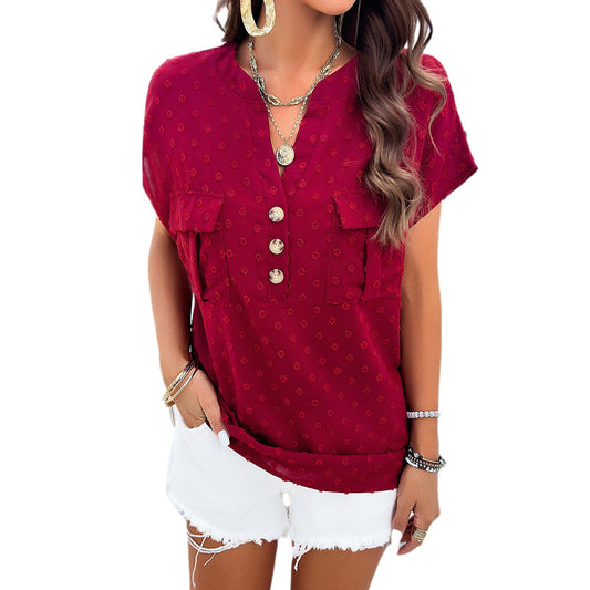 Casual V-neck top