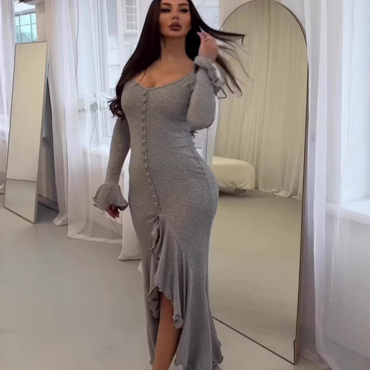 Long Sleeve Maxi Dress Casual Sexy Chic Dress