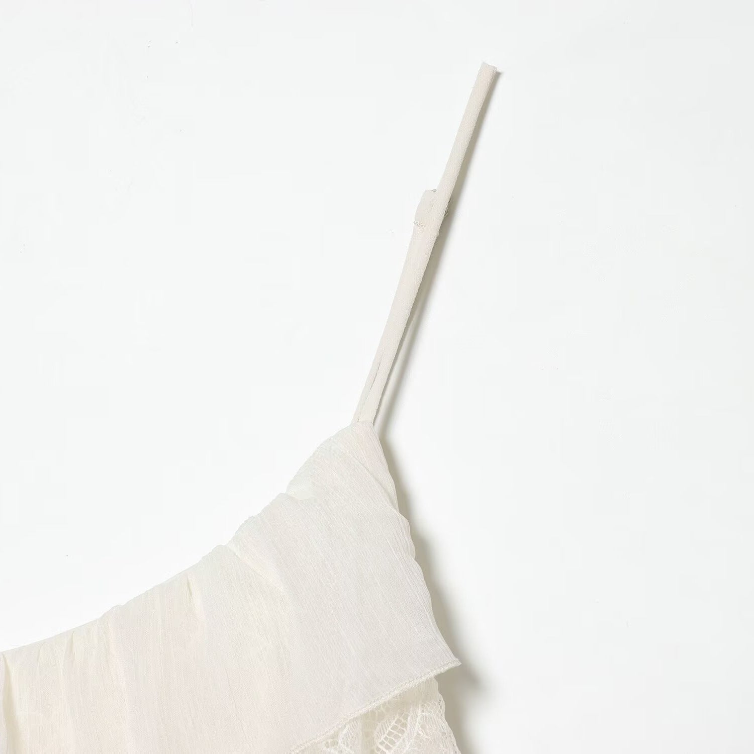 Lace patchwork irregular camisole skirt