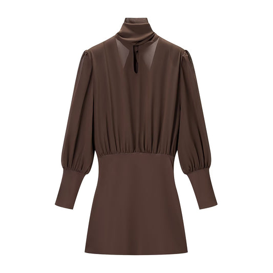 Chic Casual Classic Patchwork Mini Dress Fashionable Women's Dress