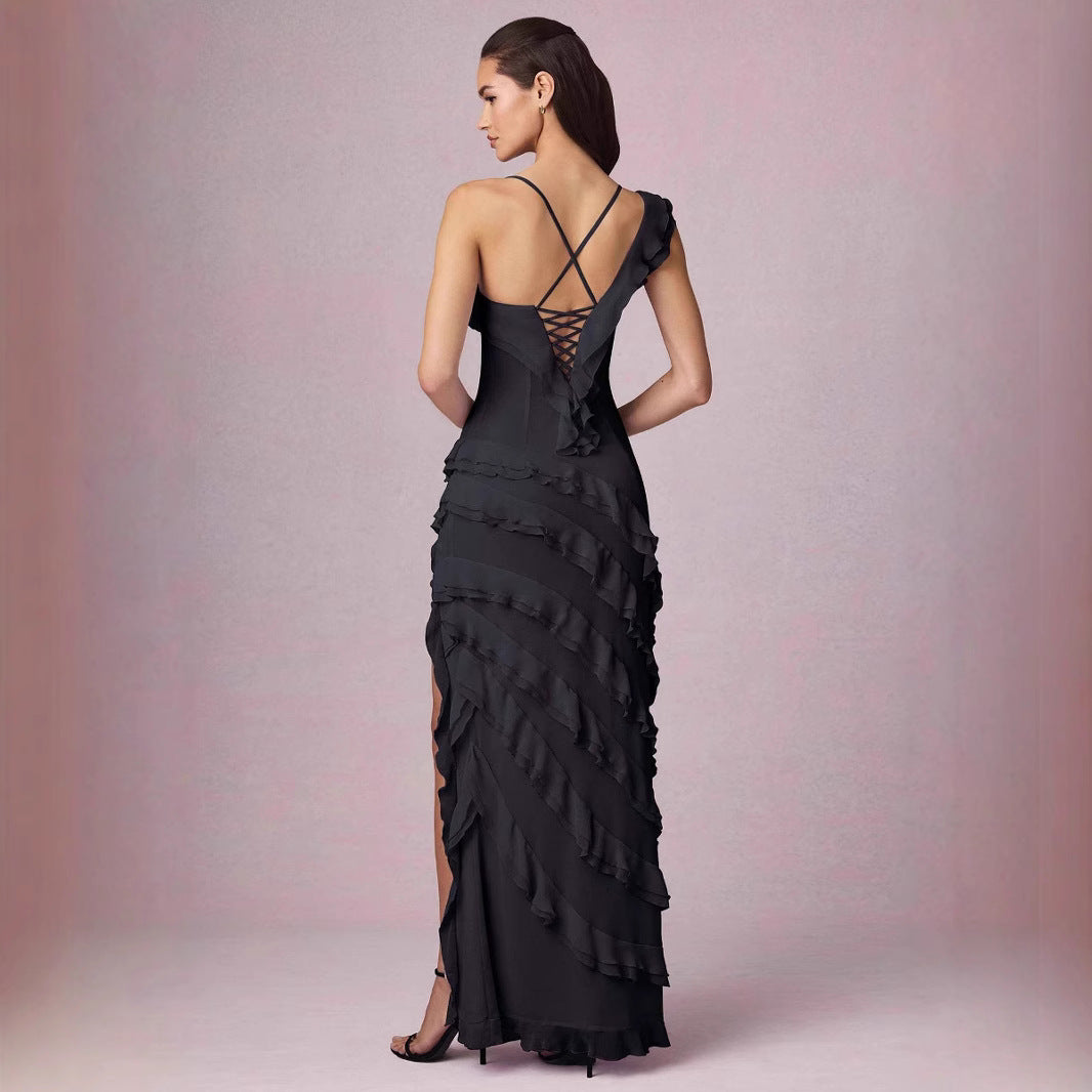 Strapless Dress with Slim Fit Long Length for Women Summer Versatile