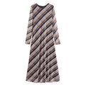 Summer European and American fashion casual plaid silk mesh dress for women