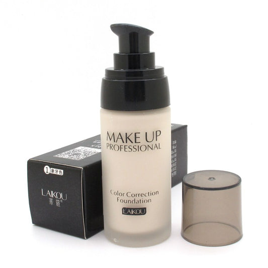 كريم أساس LAIKOU Beauty Makeup لتفتيح البشرة وتصحيح اللون ومخفي العيوب الطبيعي