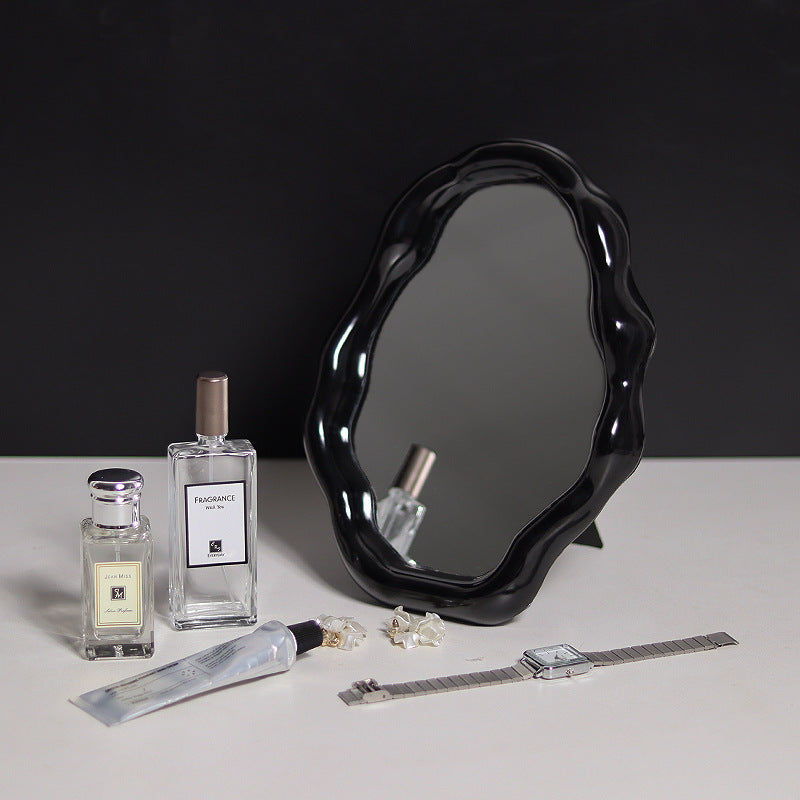 Cloud Irregular Makeup Mirror Desktop Storage Box