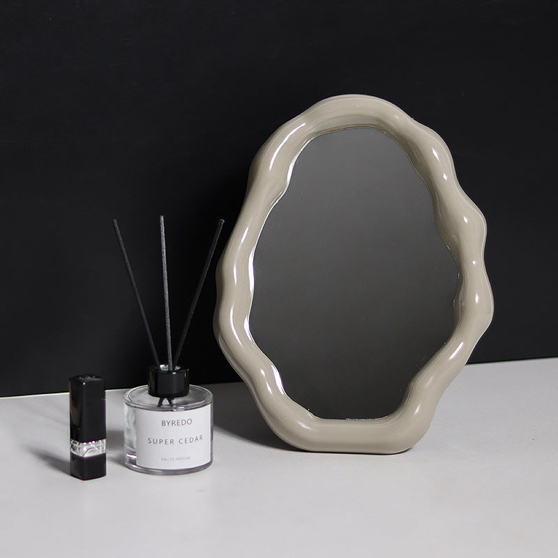 Cloud Irregular Makeup Mirror Desktop Storage Box