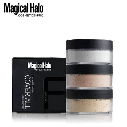 मेकअप मैजिकल हेलो थ्री-कलर नेचुरल कंसीलर लूज पाउडर फिक्स्ड मेकअप हनी पाउडर मेकअप वाटरप्रूफ मेकअप नहीं उतरता
