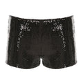 Black Sequined Low-Waist Bodycon Stretchy Mini Skirt for Party Wear