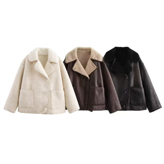 Casual versatile button jacket