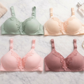 Flower Style Premium Padded Comfort Bra – Soft Nylon Seamless Daily Underwire Lingerie