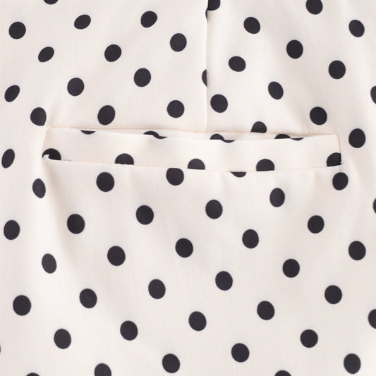 Casual polka dot printed casual suit pants