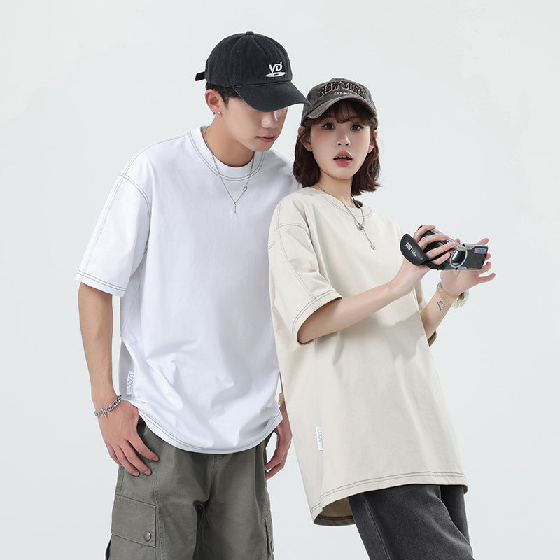 Short sleeved men's T-shirt summer collection line design top