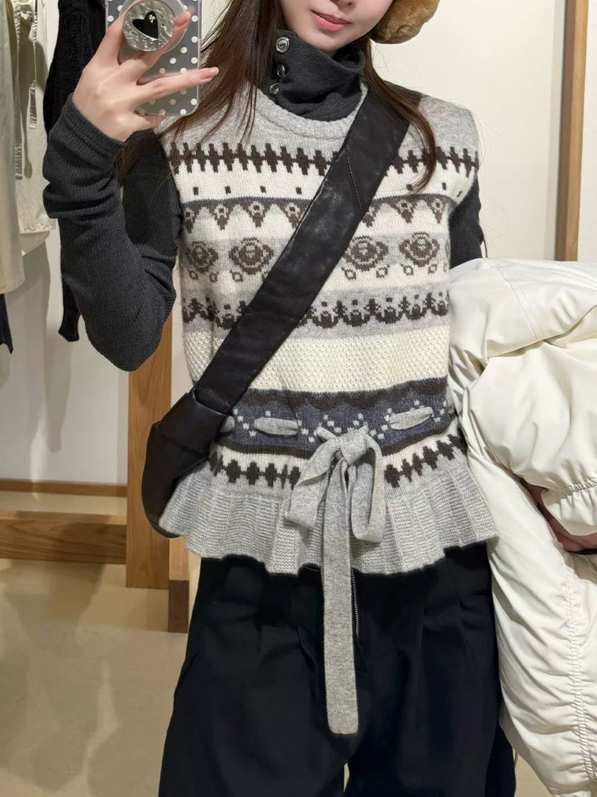 Fair Isle Series Knitted Sweater Spring New Arrival