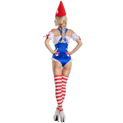 Halloween Circus Sexy Clown Costume for Women, Cosplay Party Outfit, Adult Performance Wear