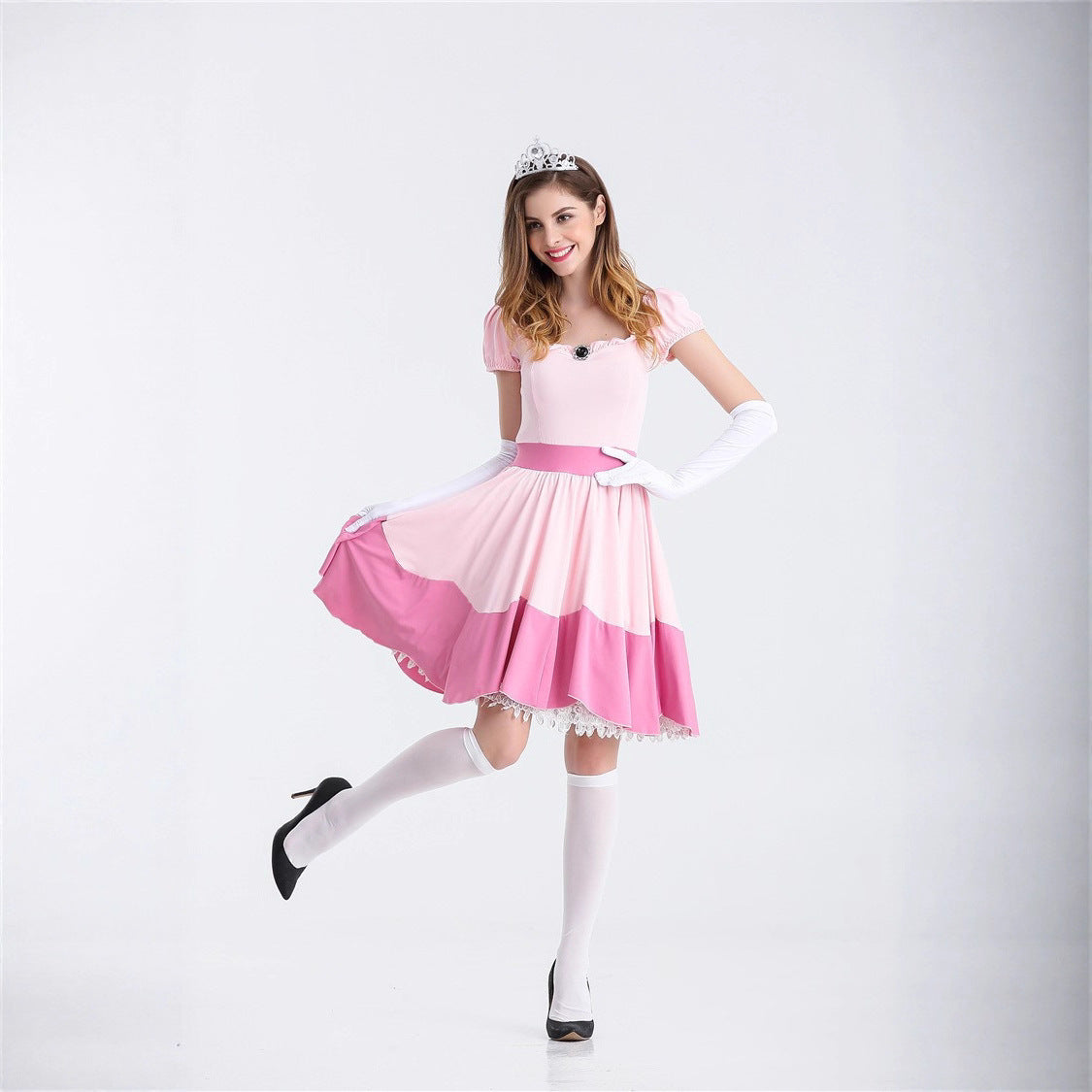 Pink Princess Peach Party Princess Costume Performance Wear