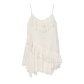 Lace patchwork irregular camisole skirt