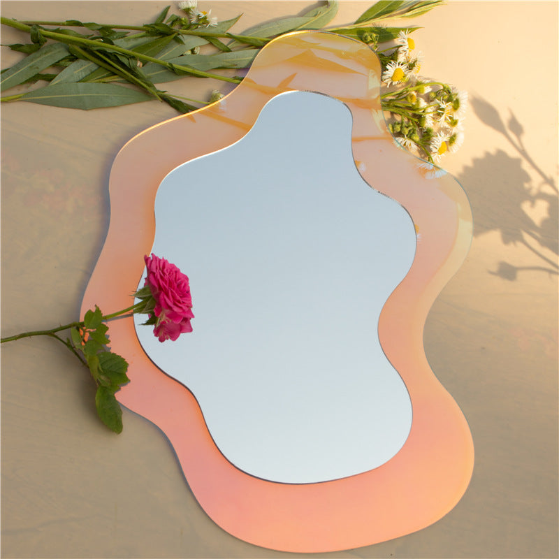 Ins Net Red Dazzling Makeup Mirror Desktop Vanity Mirror Photography Props Special-Shaped Makeup Mirror