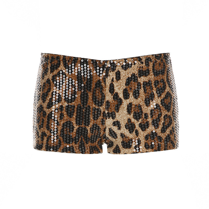Black Sequined Low-Waist Bodycon Stretchy Mini Skirt for Party Wear