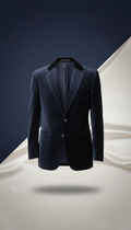 Navy Velvet Tailored Blazer