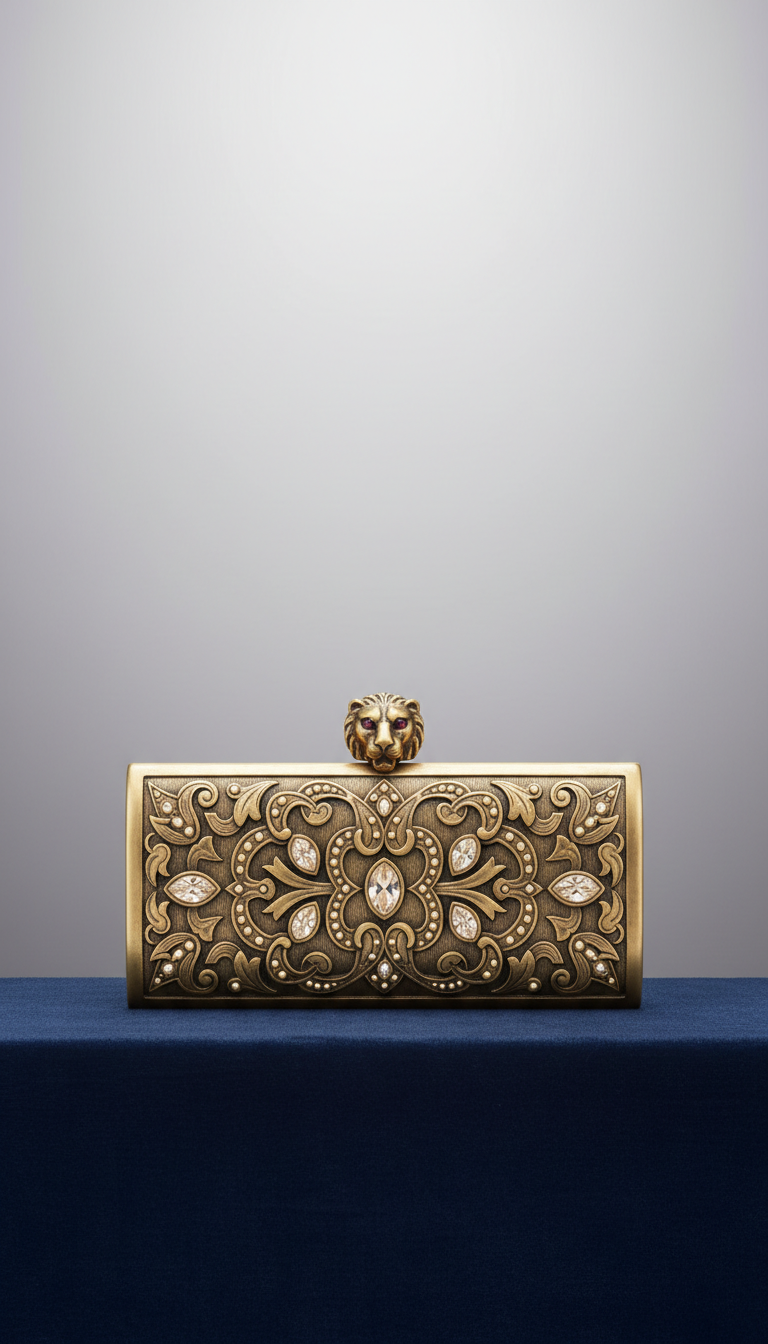 Antique Gold Statement Clutch