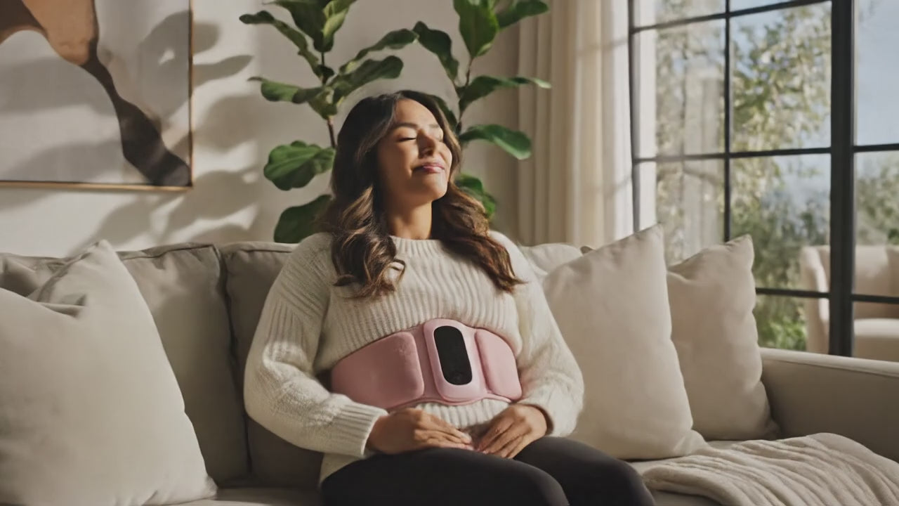 Portable Heated Massage Belt - Electric Warming Comfort Wrap | 3 Heat Levels & 4 Massage Modes